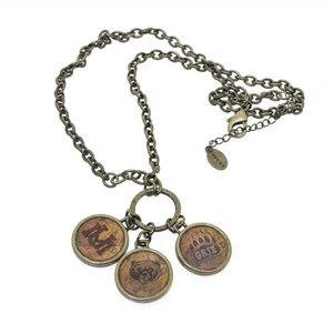 Jewelry Montana Grizzlies Charm 3 Round Necklace